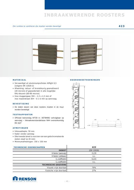 RENSON - Ventilatieroosters - NBD-online