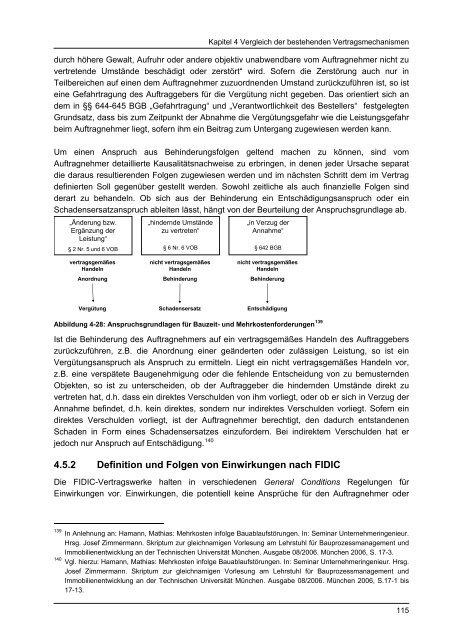 Vergleich bauvertraglicher Regelungsmechanismen - Lehrstuhl für ...