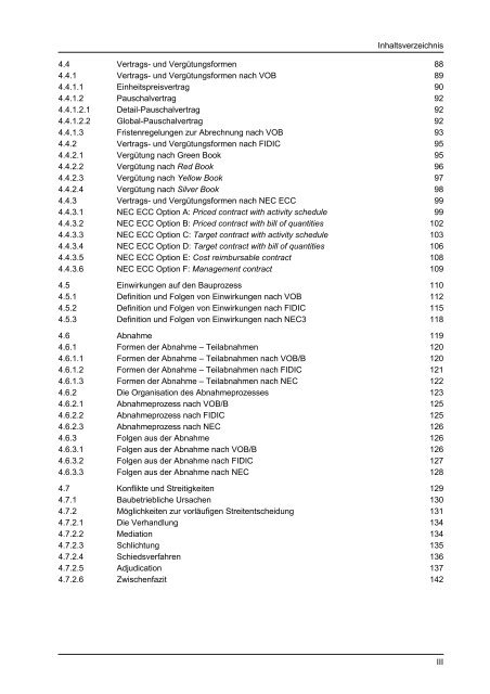 Vergleich bauvertraglicher Regelungsmechanismen - Lehrstuhl für ...