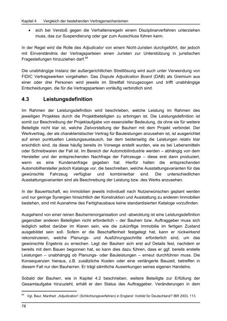 Vergleich bauvertraglicher Regelungsmechanismen - Lehrstuhl für ...