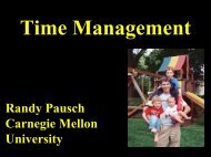 Time Management Randy Pausch - University of Virginia
