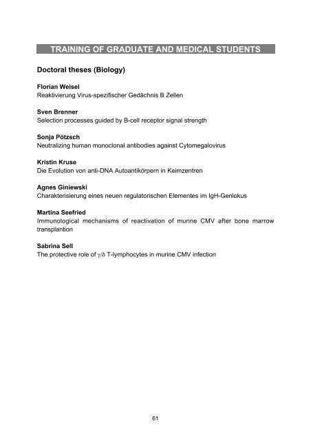 Research Report - Nikolaus-Fiebiger-Zentrum für Molekulare Medizin