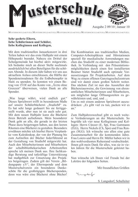 Musterschule Frankfurt Schulleitung