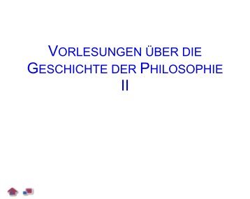 Vorlesungen über die Geschichte der Philosophie II