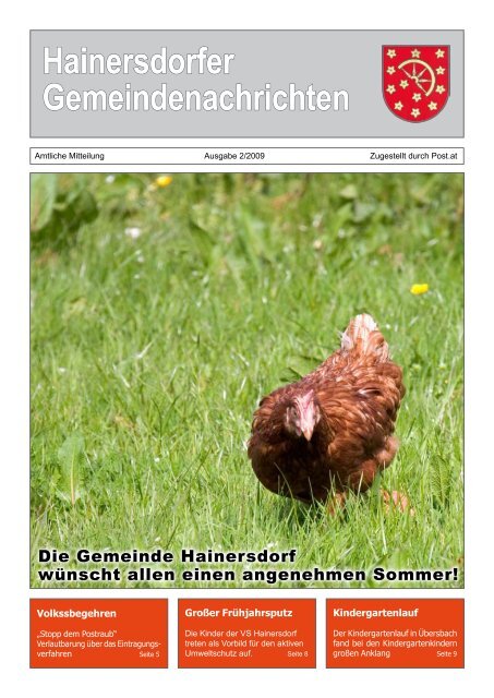 Gemeindezeitung 02-09 (1,00 MB) - Gemeinde Hainersdorf