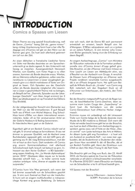 Comics a Spaass um Liesen - Ministère de l'éducation nationale et ...