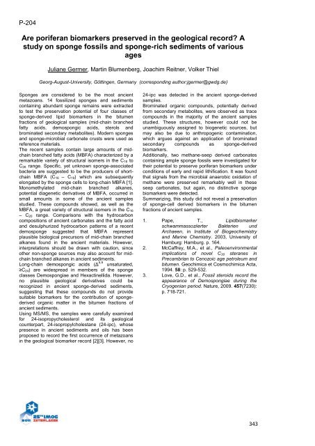 25th International Meeting on Organic Geochemistry IMOG 2011