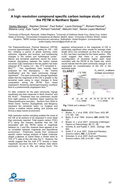 25th International Meeting on Organic Geochemistry IMOG 2011