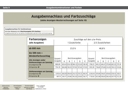 Preisliste - Aachener Zeitung