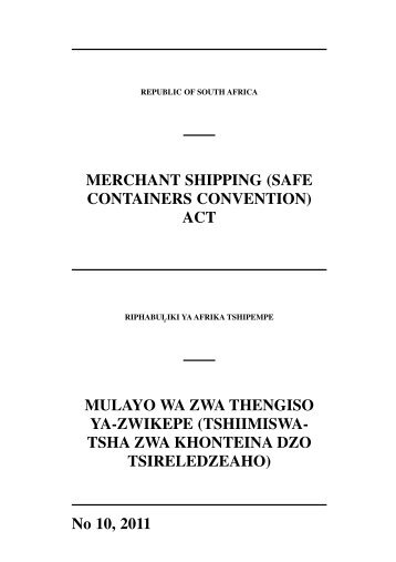 ACT - Parliament of South Africa
