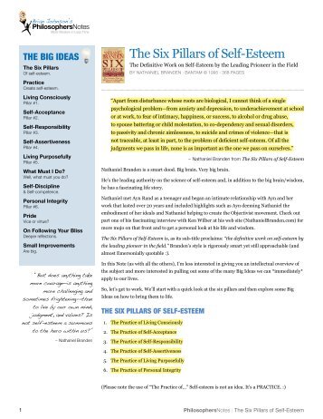 Six pillars of self esteem ebook download