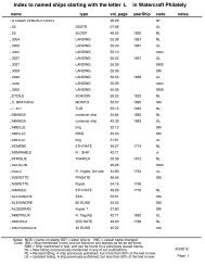 Index to named ships starting with the letter L in Watercraft Philately