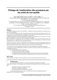 Pilotage de l'amélioration des processus par les - Guillaume Gronier