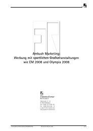 Ambush Marketing: Werbung mit sportlichen Großveranstaltungen ...