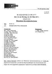 WEIZ NIEDERSCHRIFT - Stadtgemeinde Weiz