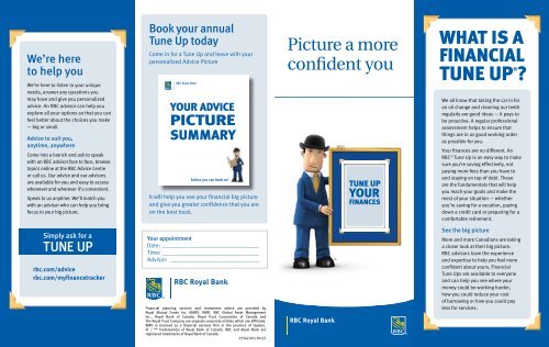 Financial Tune Up – General Advice Brochure ... - RBC Royal Bank