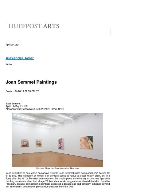 Alexander Adler: Joan Semmel Paintings - exhibit-E