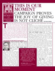 this is our moment: campaign proves that giving - Morningside College