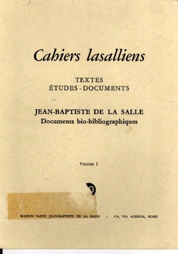 Cuadernos Lasallistas 40 Vol. 1.pdf - BD-La Salle