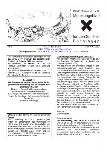 Aktuelles Mitteilungsblatt