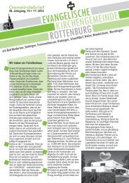 Gemeindebrief Oktober 2012 - Evangelisch in Rottenburg