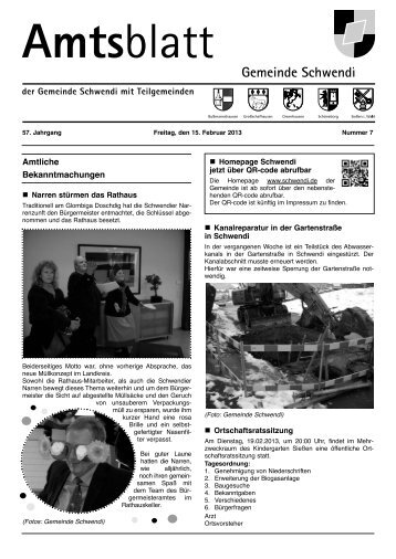 Ausgabe 7 vom 15.02.2013 - Schwendi