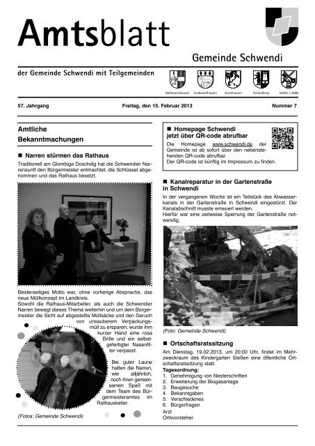 Ausgabe 7 vom 15.02.2013 - Schwendi