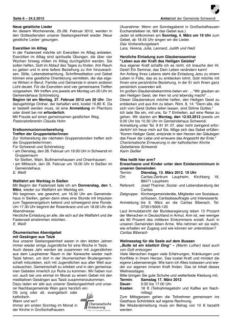 Ausgabe 8 vom 24.02.2012 - Schwendi