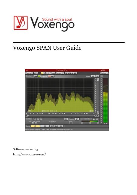 Voxengo SPAN User Guide