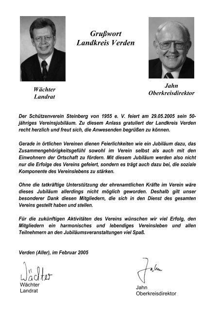 50 Jahre - Schützenverein Steinberg