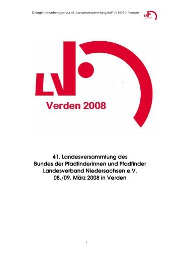 LVHeft 2008 Version 1.3 - BdP - Landesverband Niedersachsen