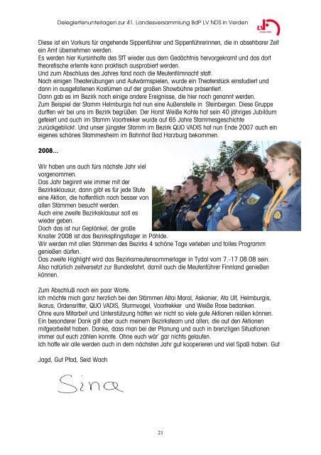 LVHeft 2008 Version 1.3 - BdP - Landesverband Niedersachsen