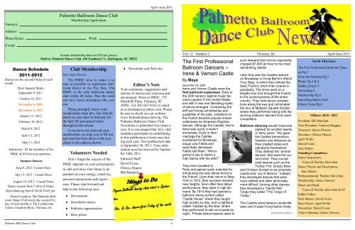 Things to Do - Palmetto Ballroom Dance Club