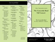 November 11, 2012 Fall Concert Printed Program - Concordia College