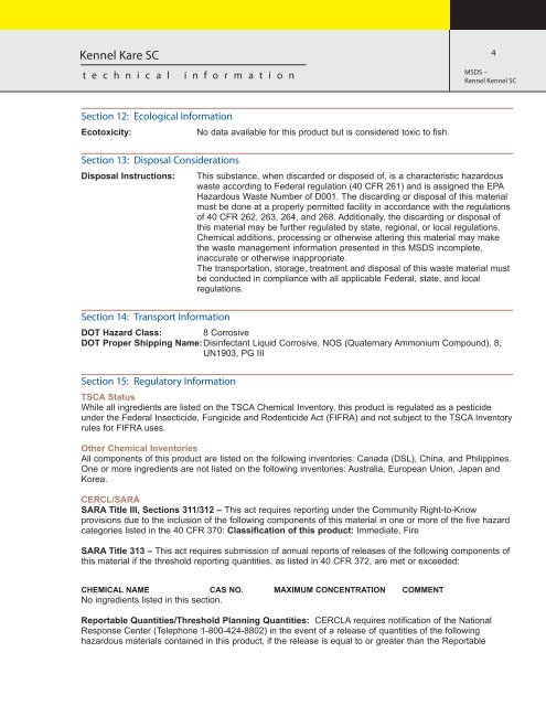 Kennelsol Msds.pdf Kennel