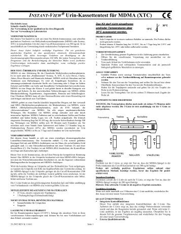 INSTANT-VIEW® Urin-Kassettentest für MDMA ... - MD Doctors Direct