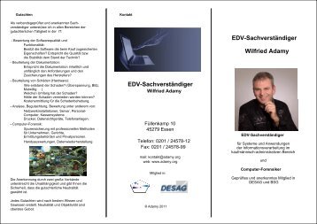 Info-Flyer -Download hier klicken. - Wilfried Adamy EDV ...