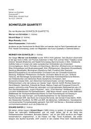 SCHNITZLER QUARTETT - pro nota