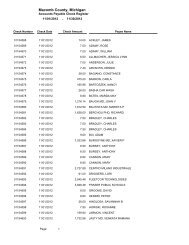 Condensed Check Register - Macomb County