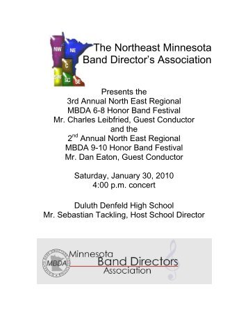 The Northeast Minnesota Band Director's Association - Mbda.org