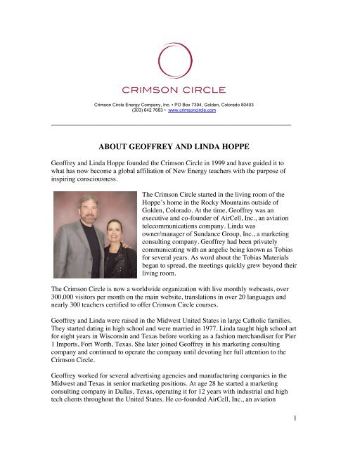 About Geoffrey & Linda Hoppe - Crimson Circle