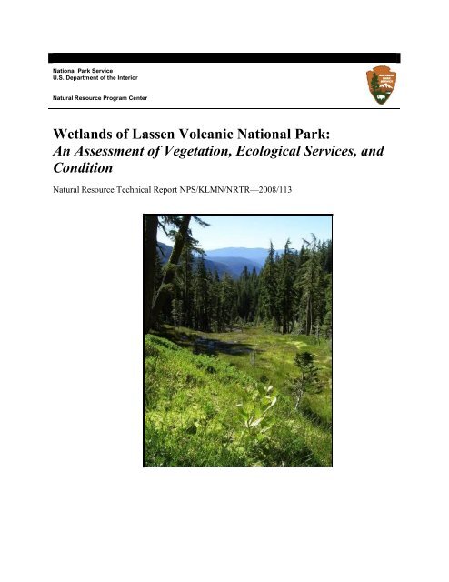 Wetlands of Lassen Volcanic National Park - NPS Inventory and ...