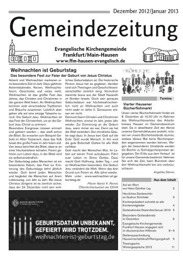 Dezember 2012/Januar 2013 - Ev. Kirchengemeinde Frankfurt a. M ...