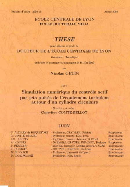 Simulation numérique du contrôle actif par jets pulsés - Bibliothèque ...