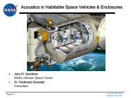 Acoustics in Habitable Space Vehicles & Enclosures - Congrex