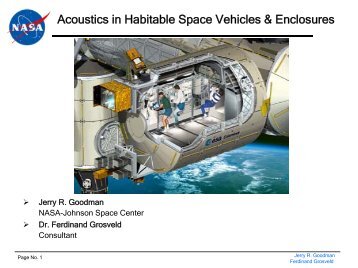 Acoustics in Habitable Space Vehicles & Enclosures - Congrex