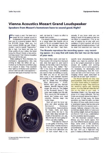 Vienna Acoustics Mozart Grand Loudspeaker