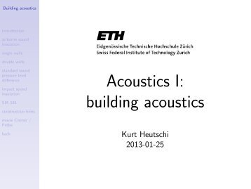 Building acoustics - ISI