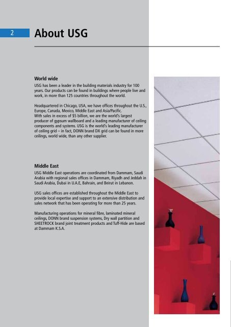 Acoustical Ceiling Systems 2011 2012 - USG Middle East