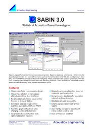 to download the Sabin product data - Acoustics Engineering